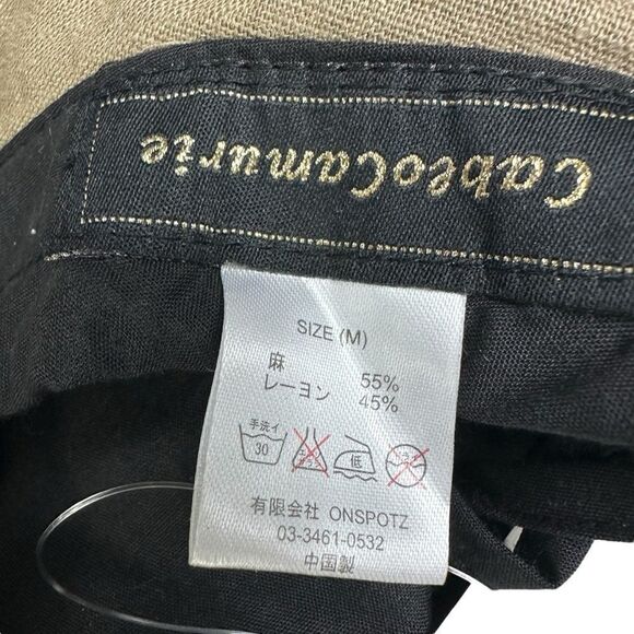 Cablo Camurie Wide Brim Adjustable Cotton Cloche Bucket Hat in Tan - Picture 6 of 8